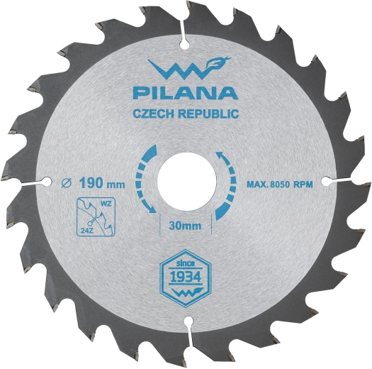 Циркулярен диск 190 mm, 24 зъба, карбид, PILANA