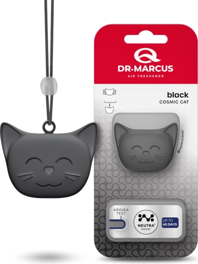 Dr. Marcus Cosmic Cat car air freshener Black