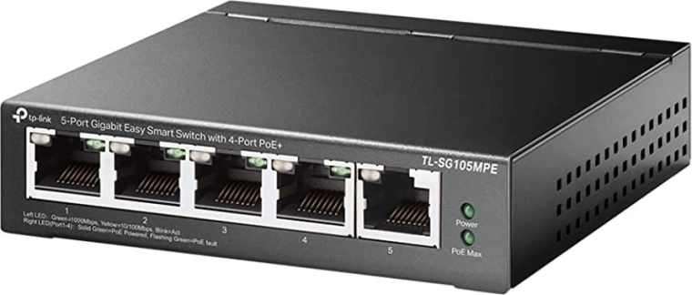 TP-Link TL-SG105MPE smart gigabit PoE+ switch with 5 ports
