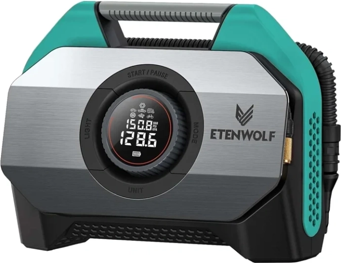 Etenwolf S6 Car Air Compressor with Power Bank 19,200 mAh, 11.03 bar, Blue