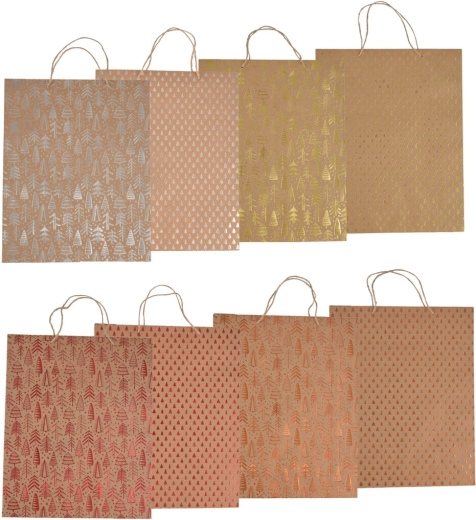Christmas gift bag XMAS 33 × 9.5 × 41 cm (mix of 8 designs)