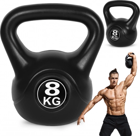 Kettlebell 8 kg ModernHome – plastic kettlebell for strength training and rehabilitation