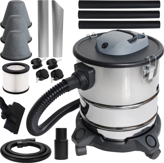 Industrial ash vacuum cleaner for fireplaces and stoves 20 l 1200 W