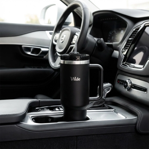 Ergonomic handle and shape for car cup holders
