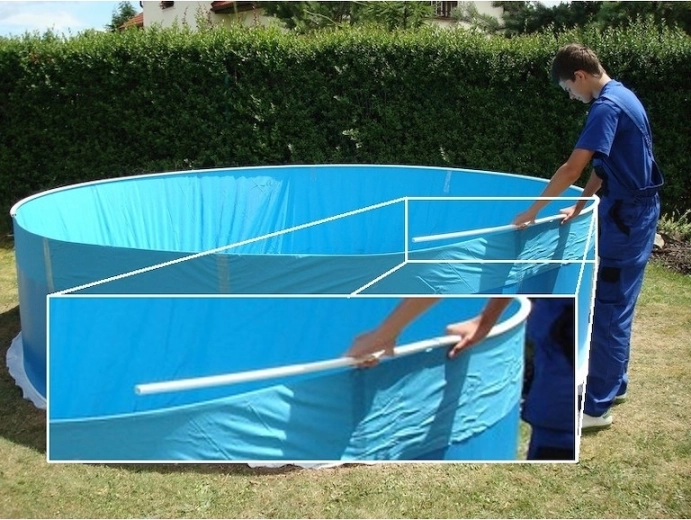 Plastic replacement rail for Orlando pools