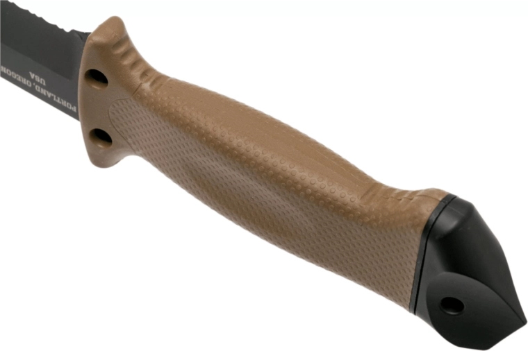 Non-slip insulated handle with glass breaker