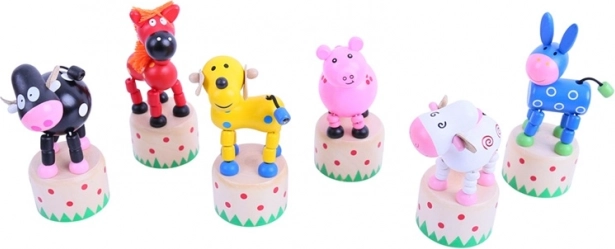 Дървени стискащи животинки Bigjigs Toys