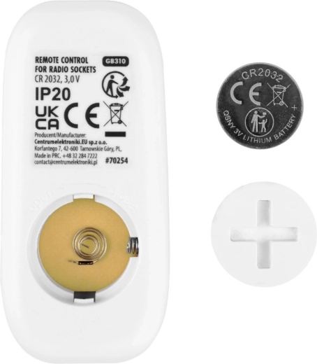 Controller powered by a CR2032 battery