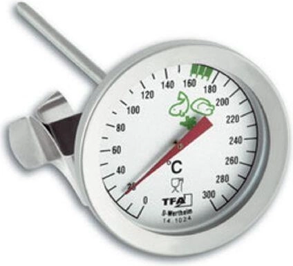 Stainless Steel Probe Thermometer up to 300 °C with Clip