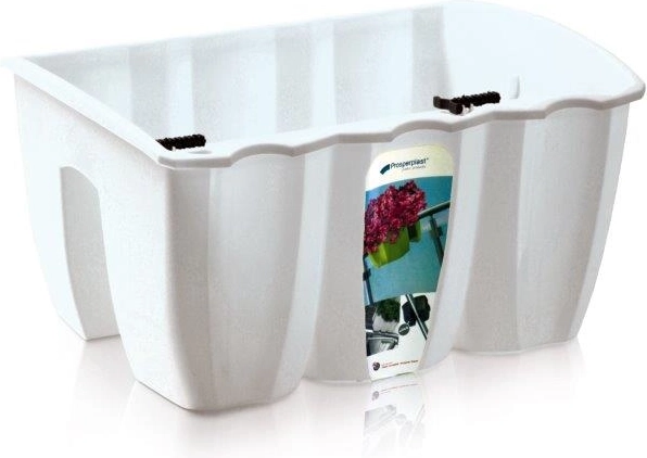 Crown Railing Planter 39.3 cm White