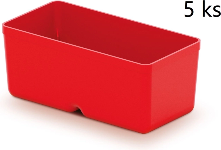 Комплект от 5 пластмасови кутии за инструменти Unite Box, червени, 110 × 55 × 132 mm