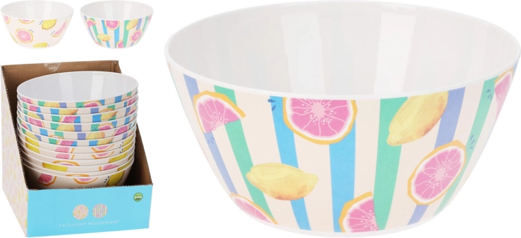 Melamine bowl 25 cm, 4 l with fruit motif