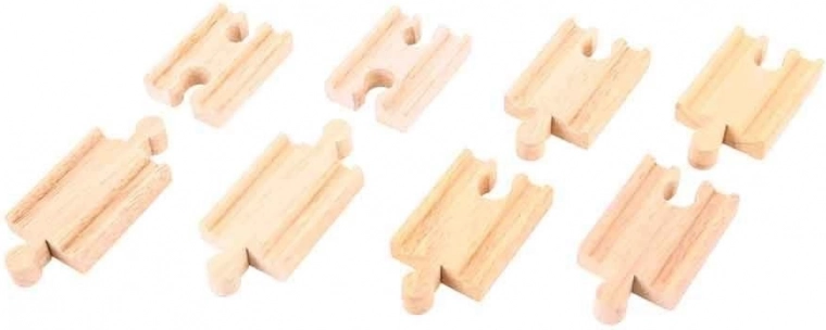 Дървени съединители за релси 7 см (8 бр.) BIGJIGS RAIL
