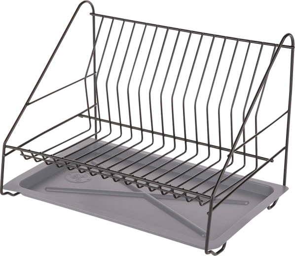 Smart dish drying rack, black, 35 cm