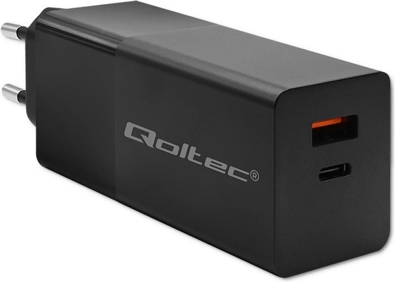 Зарядно устройство Qoltec GaN Power Pro, черно