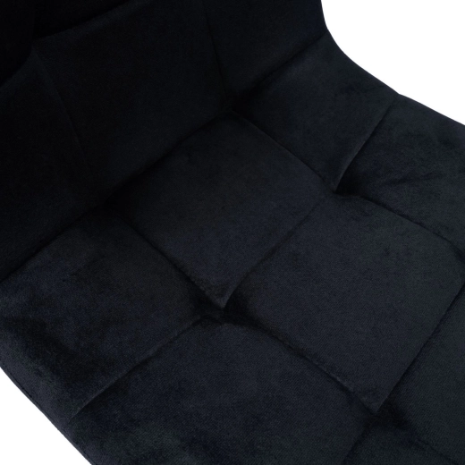 Soft velvet upholstery with stitching