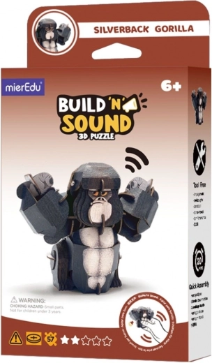 3D пъзел MierEdu Построй и слушай – горила
