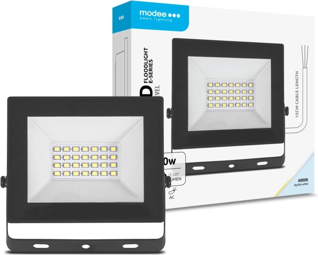 Modee LED Floodlight E-series Slim 20 W, 1600 lm, 120°, 6000 K, IP65