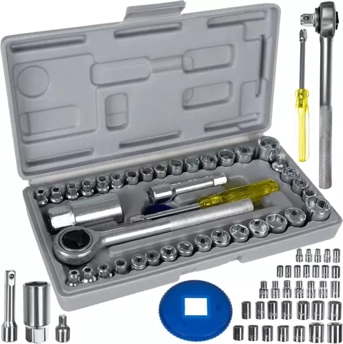 Bigstren Socket Wrench Set, 40 Pieces in a Case