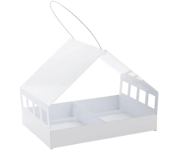Hanging metal bird feeder in the shape of a house 33 × 23 × 25 cm