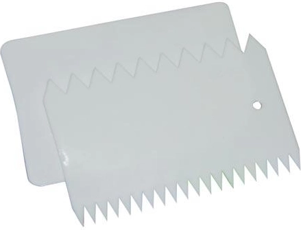 Plastic scraper and decorating tool set 10.7 × 7 cm, white, 2 pcs