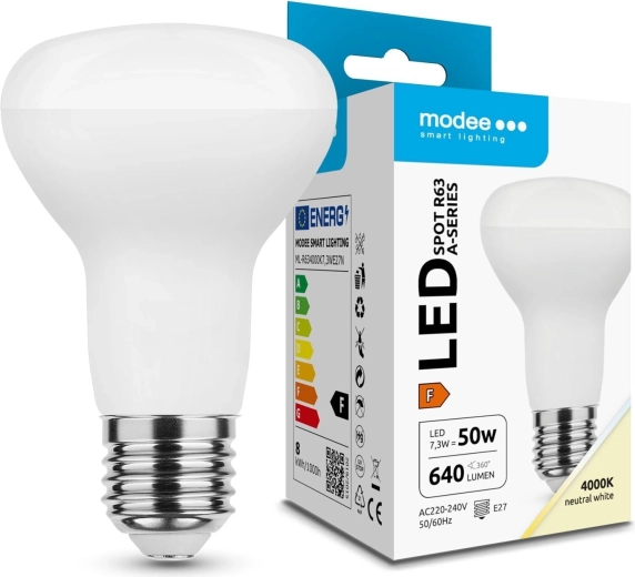 Modee LED spotlight bulb R63 7.3 W E27, 640 lm, neutral white
