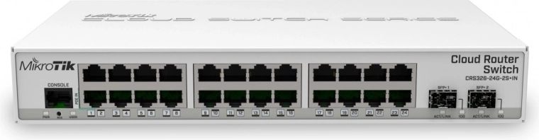 Суич MikroTik Cloud Router Switch 24-портов GbE 2xSFP+