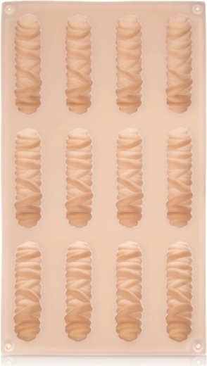 Silicone mold for cookies and pralines, beige 29 × 17 × 1.8 cm