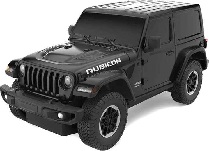 Jeep Wrangler JL remote-controlled Rastar in 1:24 scale, black