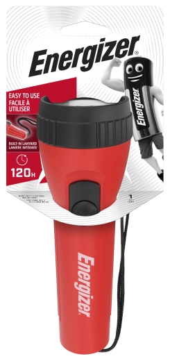 Energizer handheld flashlight Black & Silver, plastic, 2× D