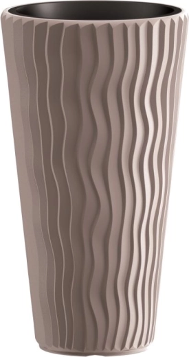 Prosperplast Sandy Slim Planter 37 l mocha with insert