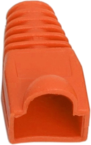 Orange cable strain relief boot for 8P8C modular plugs