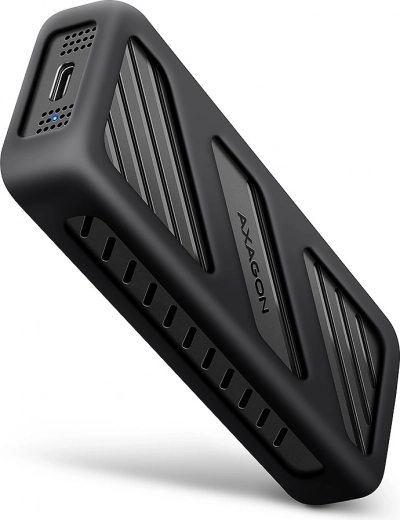 AXAGON armored box – алуминиев външен корпус за M.2 NVMe SSD, USB‑C 3.2 Gen 2x2, 20 Gb/s