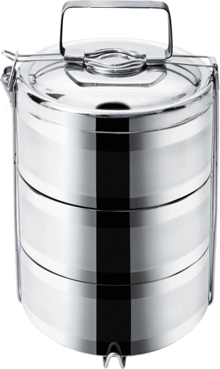 Stainless Steel Thermal Tiffin, 3-tier, 3 × 1.1 L