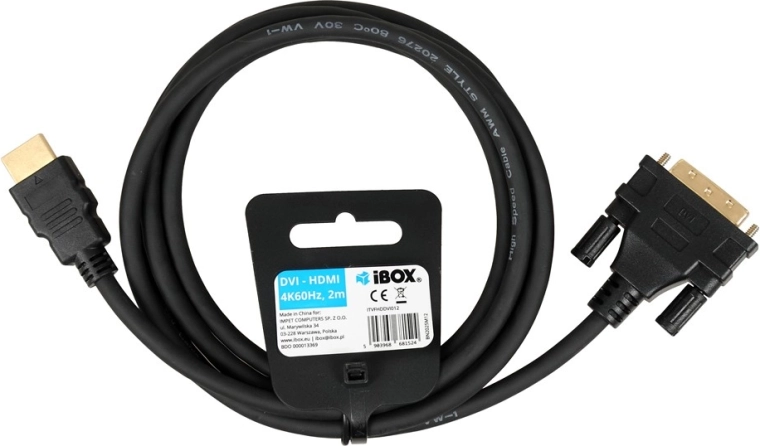 Кабел HDMI към DVI 2 м (Full HD 1080p)