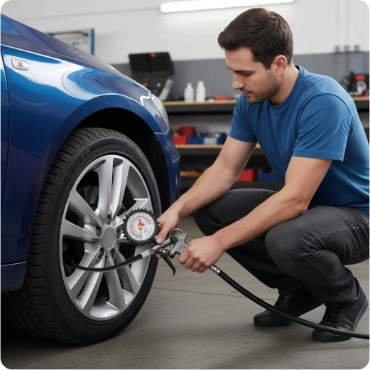 Accurate inflation with pressure gauge