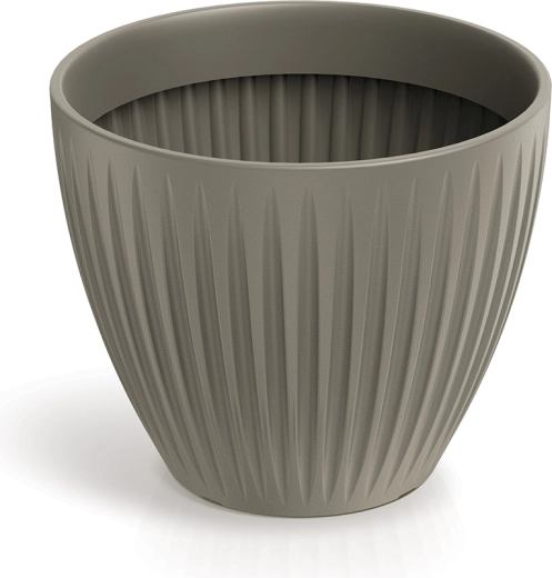 Latia Round Flower Pot 40 cm mocha