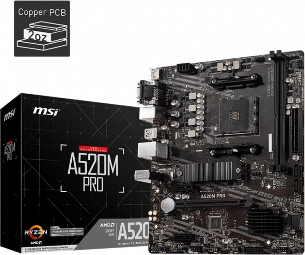 Дънна платка MSI A520M PRO mATX за AMD