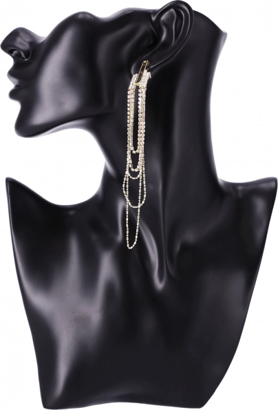 Long Gold Earrings with Chains