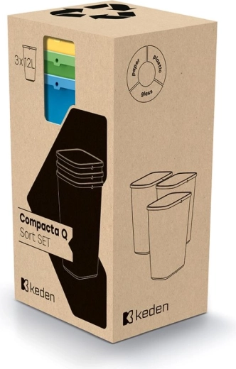 Compacta Q Sort Sorting Bins Set 3×12 l