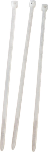 Cable zip ties nylon 120 × 2.5 mm, white (50 pcs)