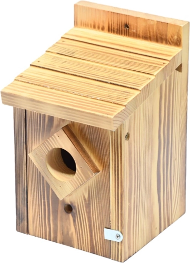 Wooden hanging birdhouse made of pine wood 13.8 × 16 × 22.8 cm