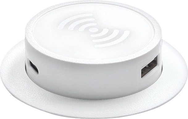 Solight pop-up wireless Qi charger 15 W with USB-A and USB-C PD 20 W, white