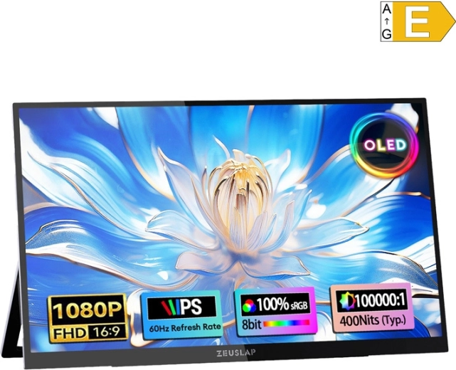 Zeuslap portable touch OLED monitor 13.3" Full HD