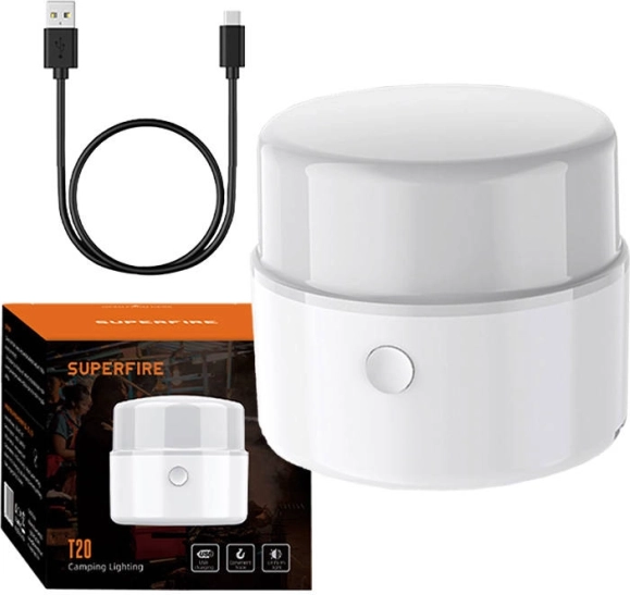 Къмпинг лампа SUPERFIRE T20, 180 lm, USB зареждане