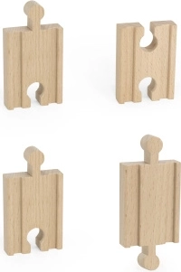 Wooden Small Straight Tracks 4 pcs