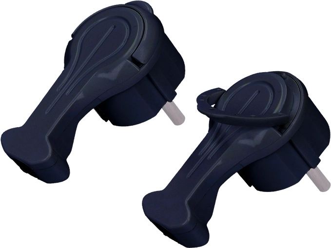 Solight angled plug with low wall profile IP20 black - 1 piece