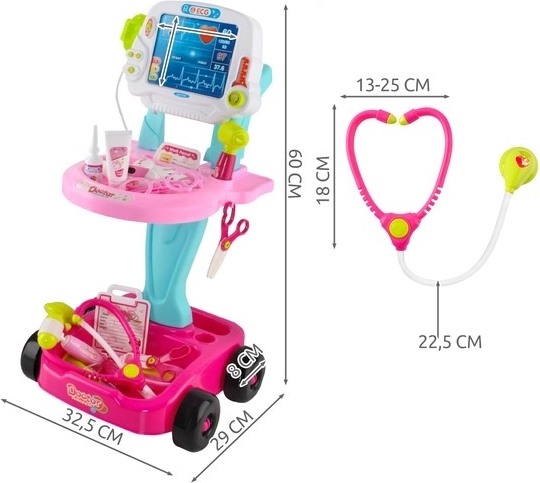 Rolling cart on 4 wheels – everything at hand