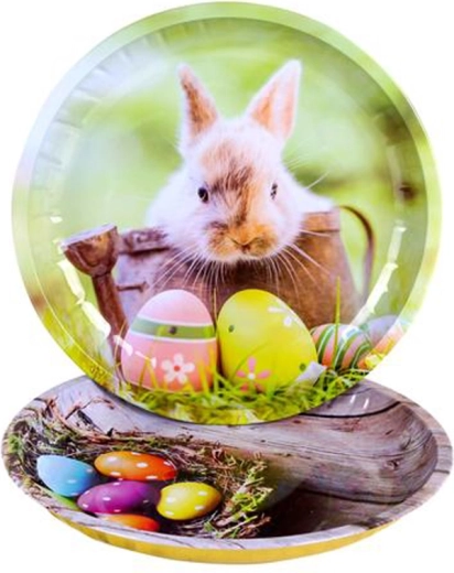 TORO 26 cm Metal Serving Tray with Easter Motif