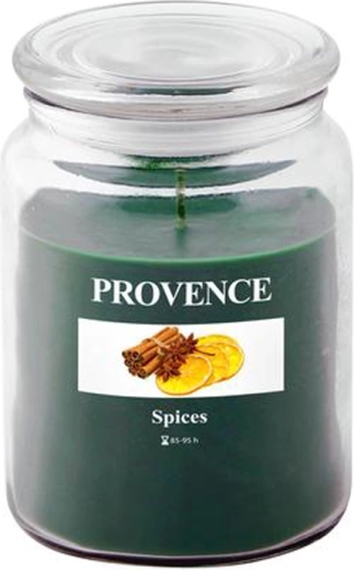 Ароматна свещ в стъклен съд PROVENCE подправки 95 часа